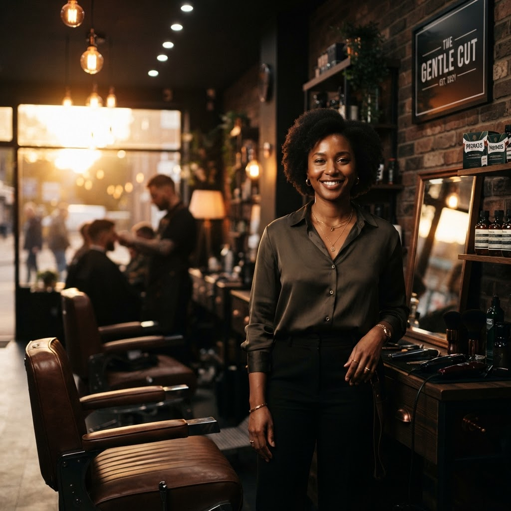 A local business owner in their shop